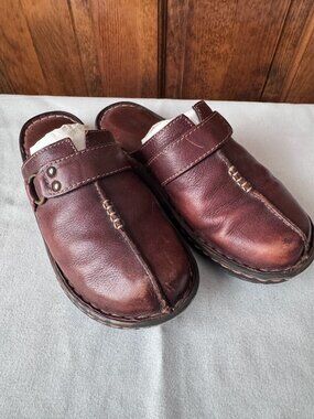 Born Dark Brown Patrizia D42723 Mules Size 8 M